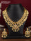 Antique guttapusalu necklace with kemp & cz stones and pearl hangings
