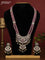 Beaded triple layer baby pink necklace with kundan & cz stones and pearl & beads hanging in victorian finish