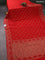 Banarasi georgette saree red with allover thread & zari butta weaves and woven border