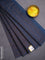Banarasi semi matka saree dark blue with allover thread weaves in borderless style