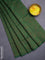 Banarasi semi matka saree green with allover thread weaves in borderless style
