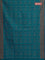 Banarasi semi matka saree teal blue shade with allover thread weaves and thread woven border