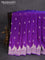 Banarasi semi katan silk saree purple with allover zari woven buttas and parrot design zari woven border
