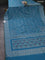 Banarasi semi katan silk saree teal blue with allover jamdhani weaves and rich zari woven border