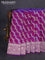 Banarasi semi katan silk saree purple with allover silver & gold zari weaves and floral zari woven border