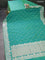 Banarasi semi katan silk saree dual shade of green with zari woven buttas and zari woven border