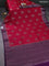 Chiniya silk saree dark pink and purple with thread & zari woven buttas and woven border