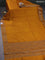 Chiniya silk saree dark mustard with plain body and woven border