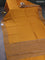 Chiniya silk saree dark mustard with plain body and woven border