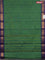 Chettinad cotton saree dual shade of green and blue with thread woven buttas and zari woven border