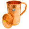 Pure Copper Jug with Circular Stripes Design