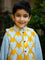 Set of 3 - Sunshine Love Block Printed Kurta With Jacket