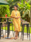 Yellow Stripes Kaftan Cotton Shirt Dress