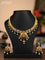 Antique necklace lakshmi pendant with kemp & cz stones and pearl hangings