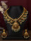 Antique guttapusalu Necklace with kemp and cz stones with pearl and beads hangings