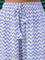 Blue Chevron Block Printed Cotton Palazzo