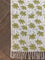 Olive Lotus Block Printed Cotton Dhurrie Rug