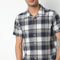 Checkered Camp Collar Shirt Half Sleeve Mood Shirt