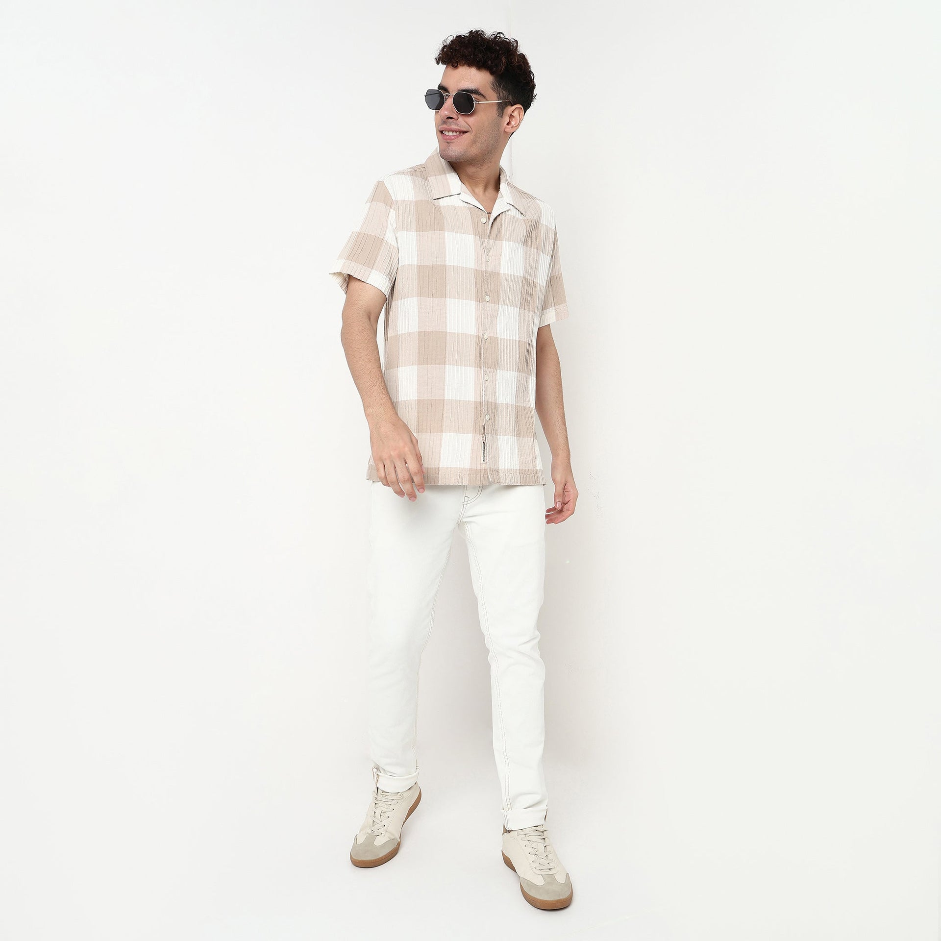 Checkered Cotton Mood Shirt