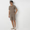 Moodᵉˣ Shorts - Above Knee Trendy Yarn Dyed Textured Pull-On Shorts Relaxed Fit
