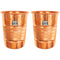 Stripe Designed Pure Copper Water Glass Capacity 250 ml