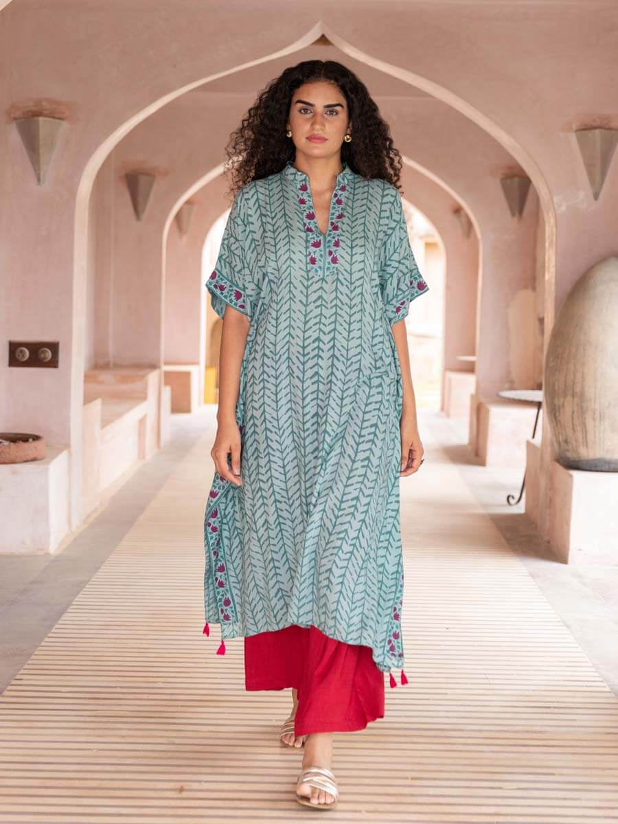 Set of 2 - Sanam Kaftan Kurta and Palazzo