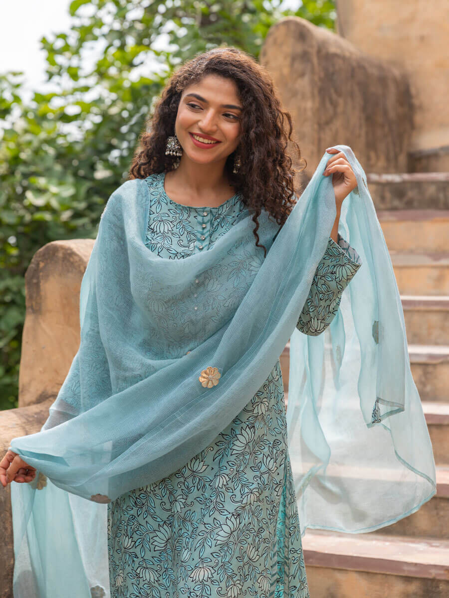 Silverlake Kota Doria Dupatta