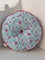 Spring Time Block Printed Cotton Pinwheel Cushion With Filler - 16 Inch