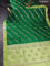 Banarasi poona silk saree green and pista green with allover zari woven mina weaves and zari woven simple border