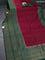 Banarasi raw silk saree maroon and green with plain body and long zari woven border