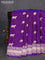 Banarasi semi katan saree violet with zari woven buttas and zari woven border