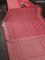 Banarasi semi katan saree pink with allover zari woven vanasingaram weaves and zari woven border