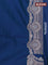Banarasi semi katan saree dual shade of peacock blue with silver & gold zari woven buttas and rich zari woven border