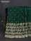 Banarasi semi katan saree green with zari woven buttas and zari woven border