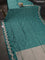 Banarasi semi katan saree teal green shade with allover zari checks and zari woven border