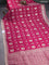 Banarasi silk saree pink with allover zari woven jaal weaves and gotapatti work border