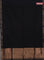 Bengal soft cotton saree black and bluish grey with plain body and zari woven border