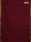 Bengal soft cotton saree maroon and blue with plain body and zari woven border