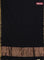 Bengal soft cotton saree black and blue with plain body and zari woven border