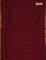 Bengal soft cotton saree maroon and blue with plain body and zari woven border
