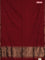 Bengal soft cotton saree maroon and cs blue with plain body and zari woven border
