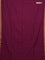Bengal soft cotton saree dark magenta pink and yellow with plain body and zari woven border
