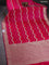 Banarasi semi mushru silk saree pink with allover zari weaves & buttas and zari woven border