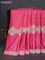 Banarasi semi mushru silk saree pink shade with allover self emboss & zari buttas and rettapet zari woven border