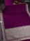 Banarasi semi mushru silk saree purple with allover self emboss and zari woven border