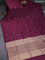 Banarasi katan silk saree wine shade with zari woven buttas in borderless style