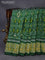 Pochampally silk saree green with allover ikat weaves and ikat woven zari border