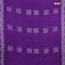 Batik cotton saree violet with allover sequin work & batik butta prints and printed lace work border