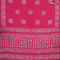 Batik cotton saree light pink with allover sequin work & batik butta prints and printed lace work border