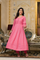 Ankle Length Gown In Pink Color